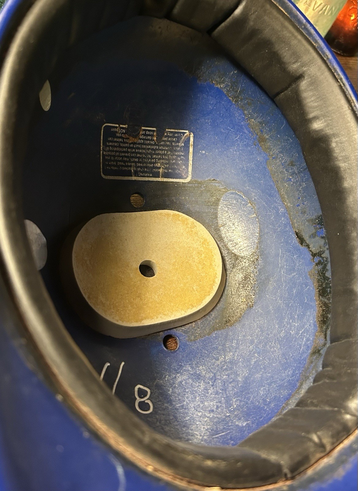 Circa 2004 Chicago Cubs #39 ABC Game Worn Used Catchers Flapless Helmet