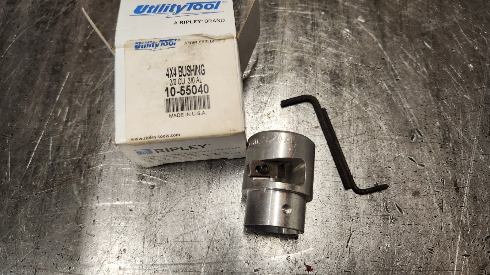 Ripley Utility Tools 10-55040 4x4 Bushing 2/0cu 3/0 AL for Cable Stripper NEW