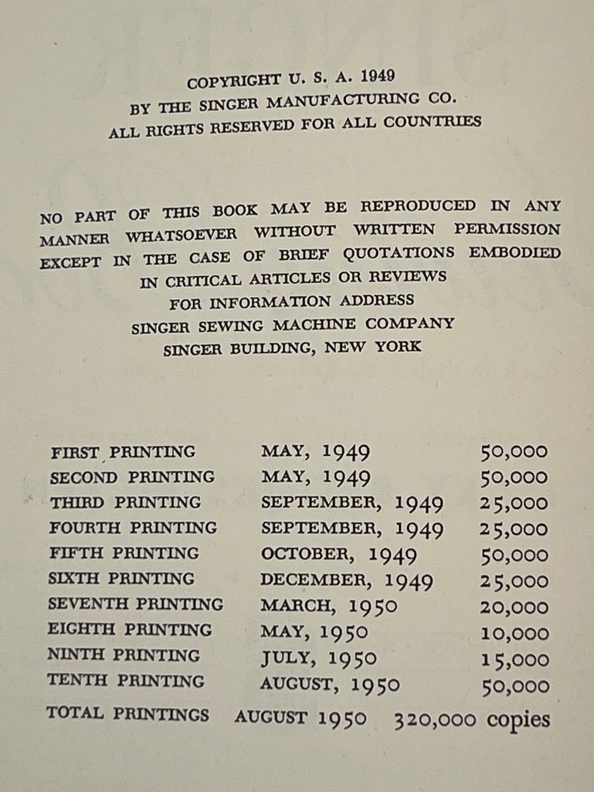 Vintage 1950 SINGER SEWING BOOK Illustrated Home Techniques By Mary Picken HC