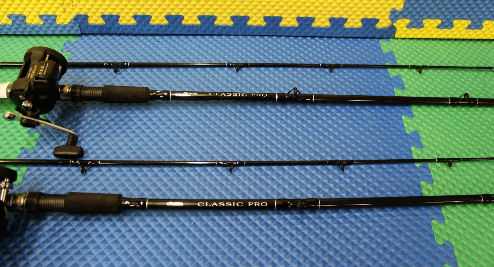 Okuma Classic Pro Black 7' 6" Line Counter Trolling Combo CPC-762-MA 20D 2 PACK!
