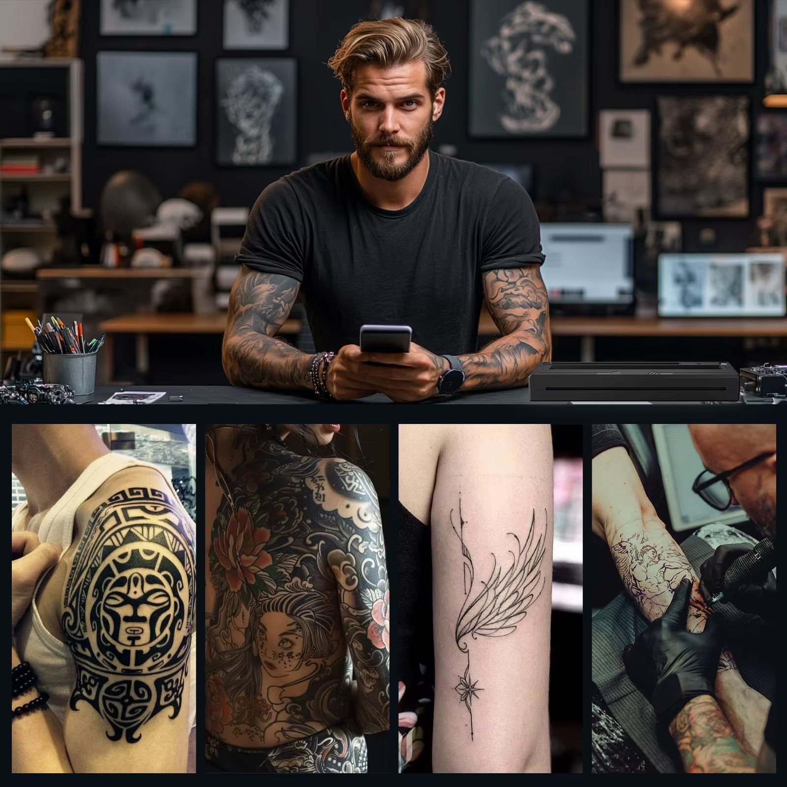  Tattoo Stencil Transfer Printer Machine A4 Portable Thermal Tattoo Maker Line