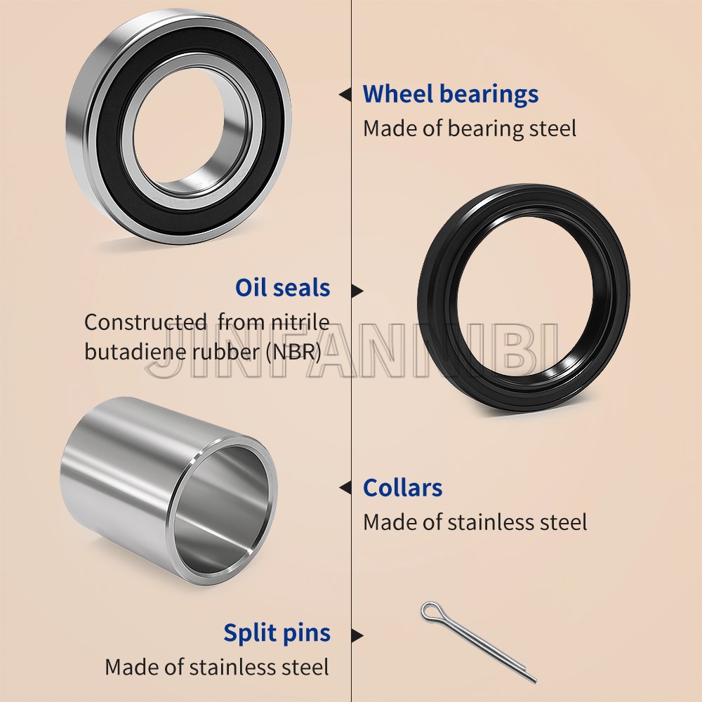 2SET Front Wheel Bearings Seals Kit for Kawasaki Mule 2510 3000 3010 4000 4010