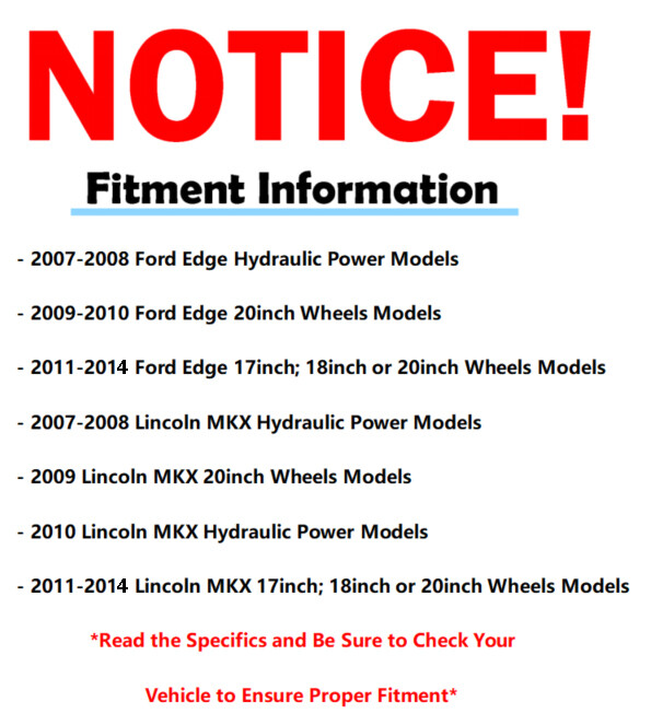 Power Steer Rack and Pinion + Outer Tie Rods for 2007-2014 Ford Edge Lincoln MKX