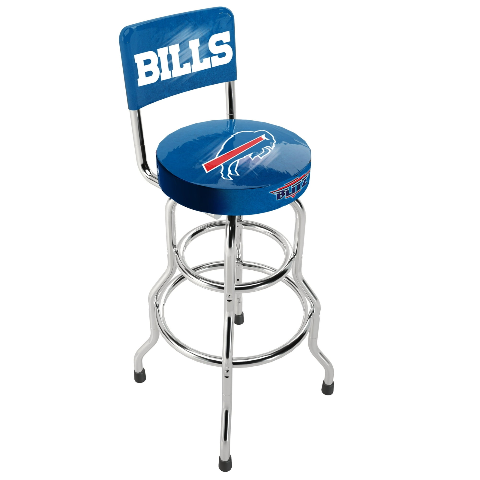 NFL Team Logo Chair Adjustable Swivel Bar Stool High Back Seat Blitz Football