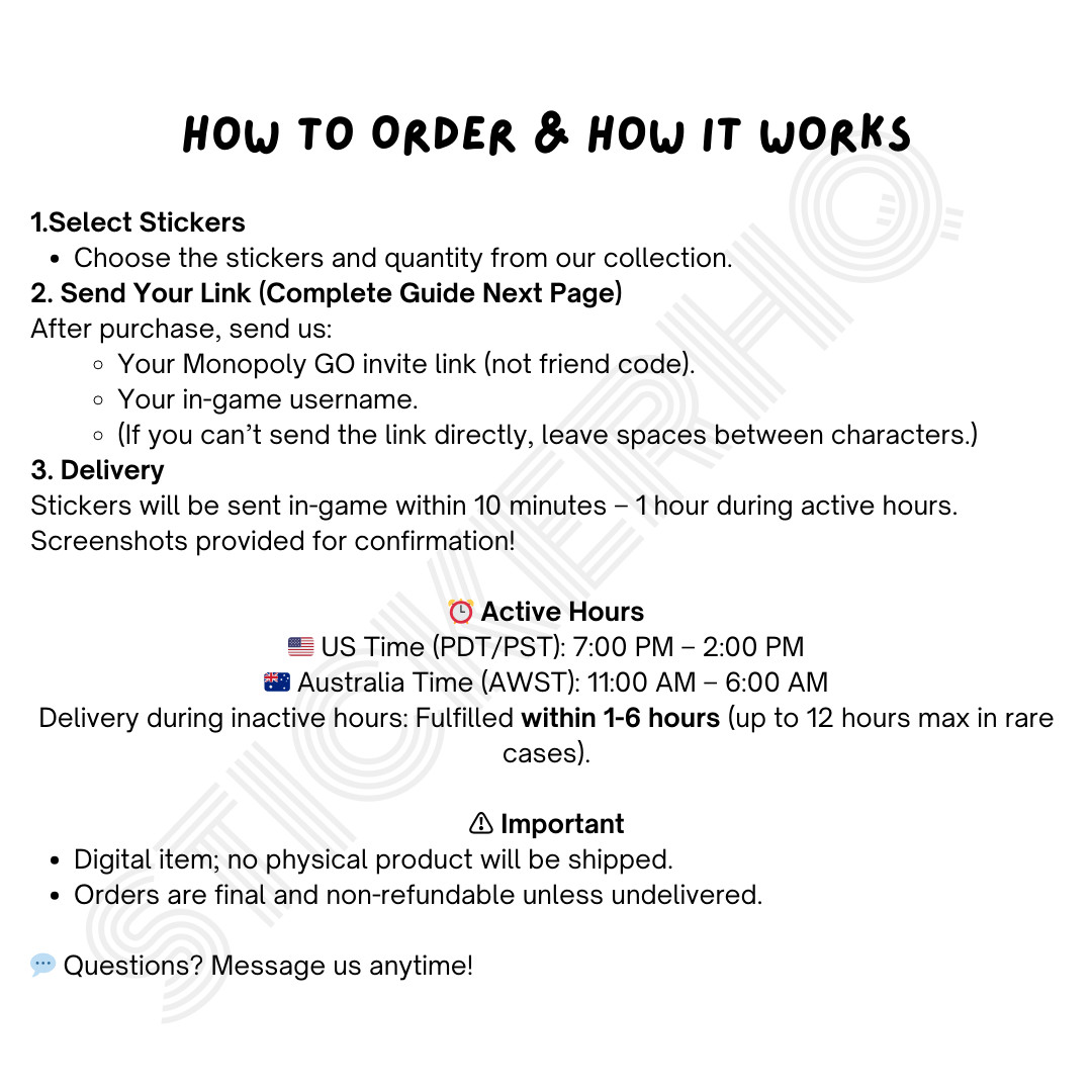 Get Your MoGo Stickers Fast! 1⭐-5⭐ 24/7