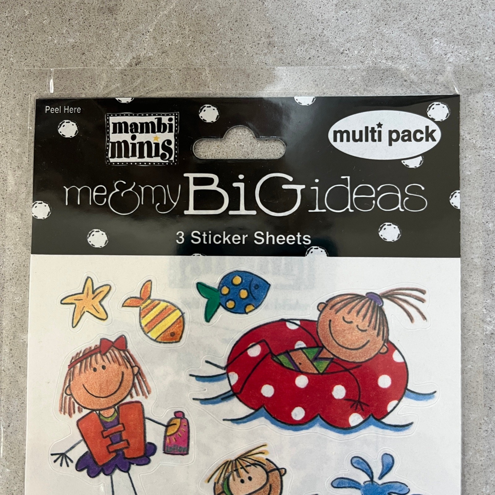 Me & My BIG Ideas Mambi Minis Summer Kids Stickers 3 Sheets Scrapbooking NEW