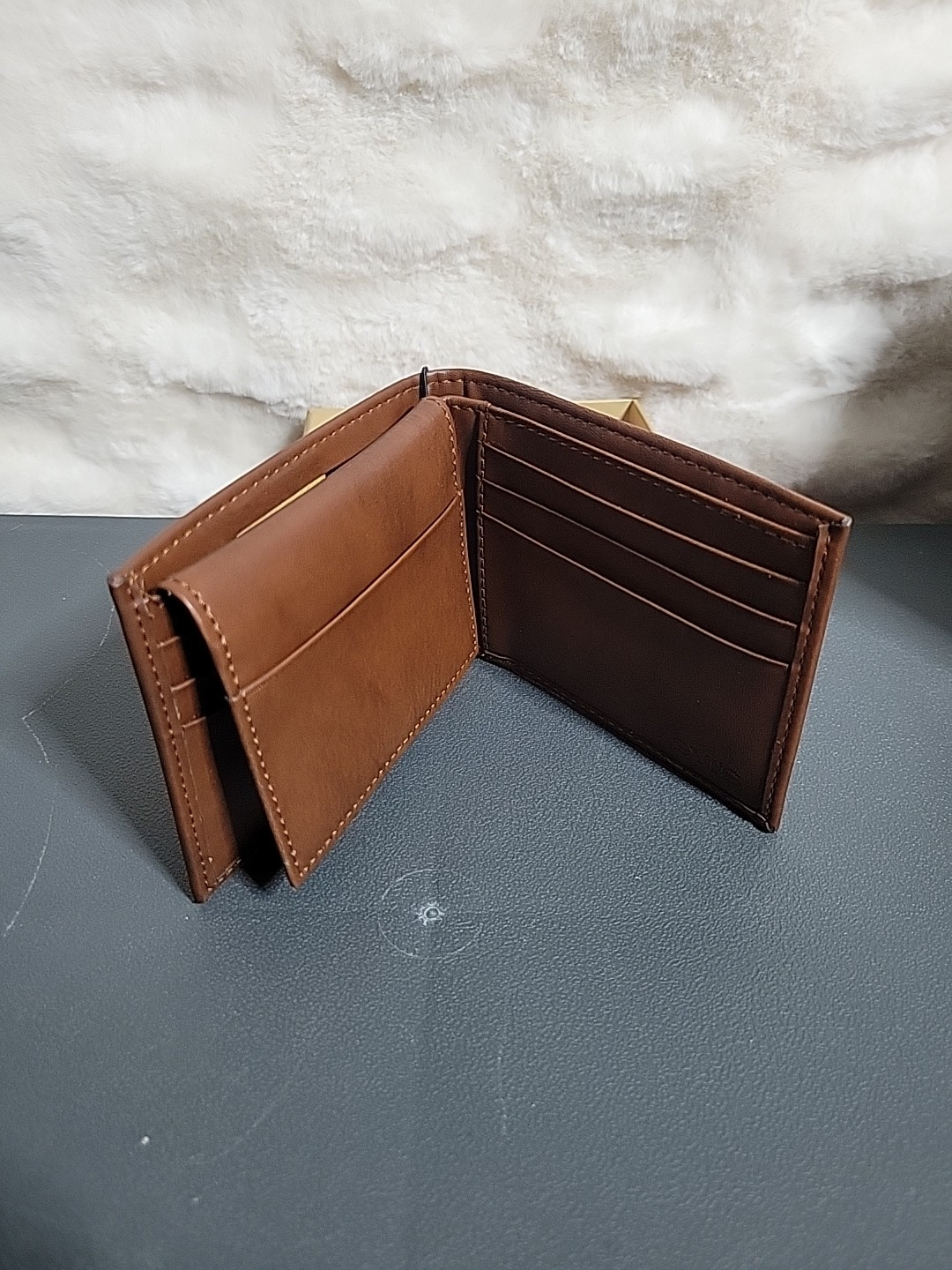 Levi's Mens Bifold Leather Wallet Brown 31LP220113 New Free Shipping