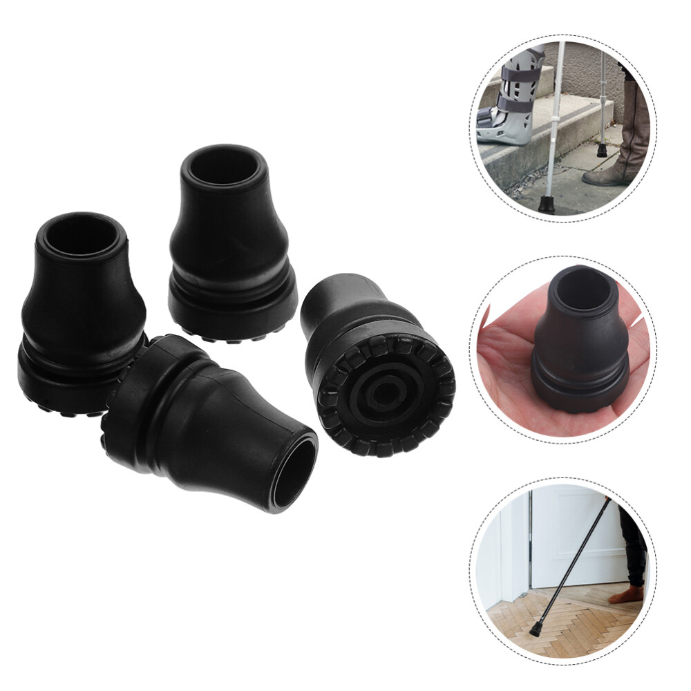 2 Pcs Cane Tips 3/4 Inch Heavy Duty Rubber Cane Tips Anti Slip TPR Replacement