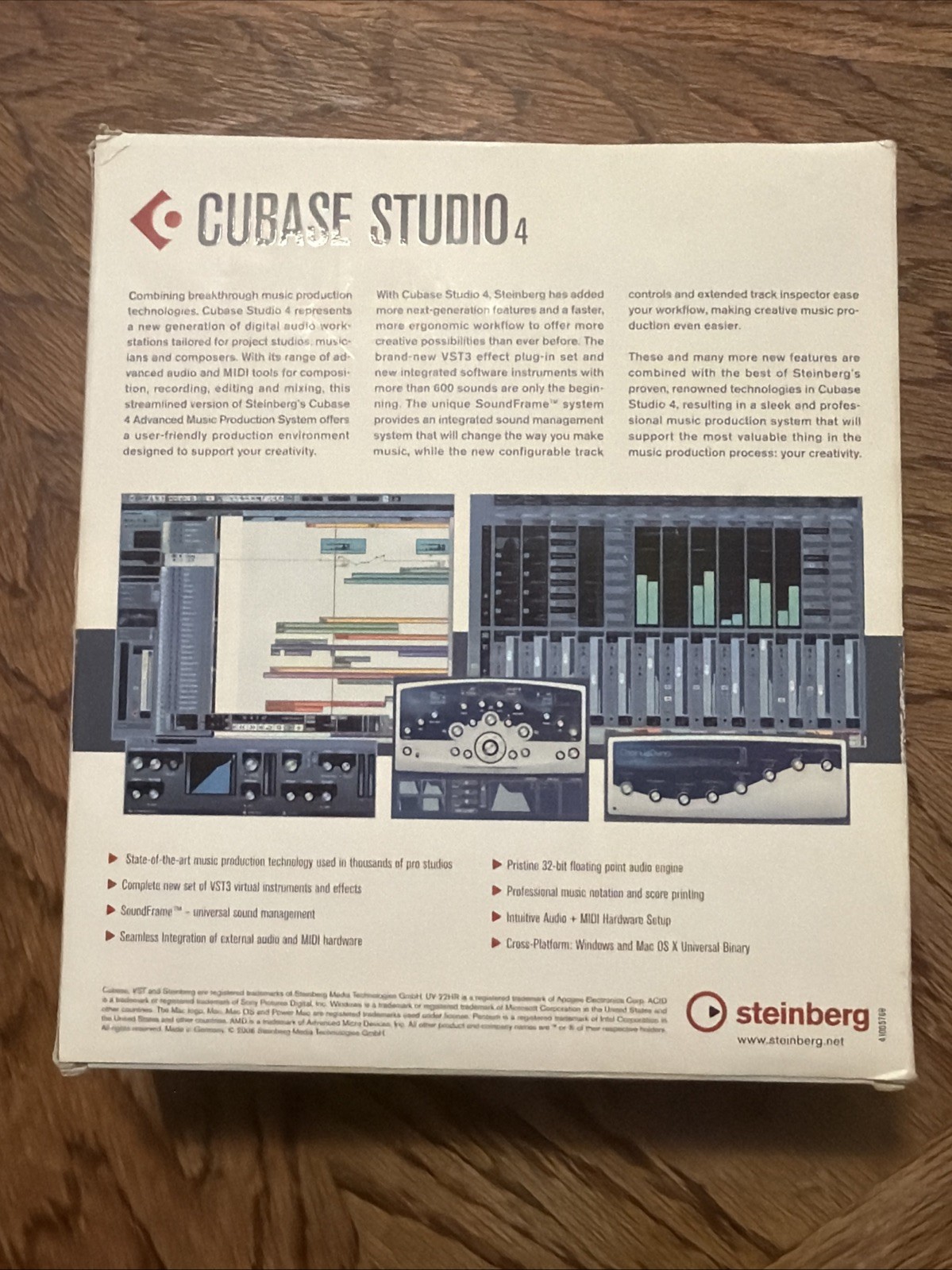 Steinberg Cubase Studio 4 Music Production System PC DAW Software With USB Key