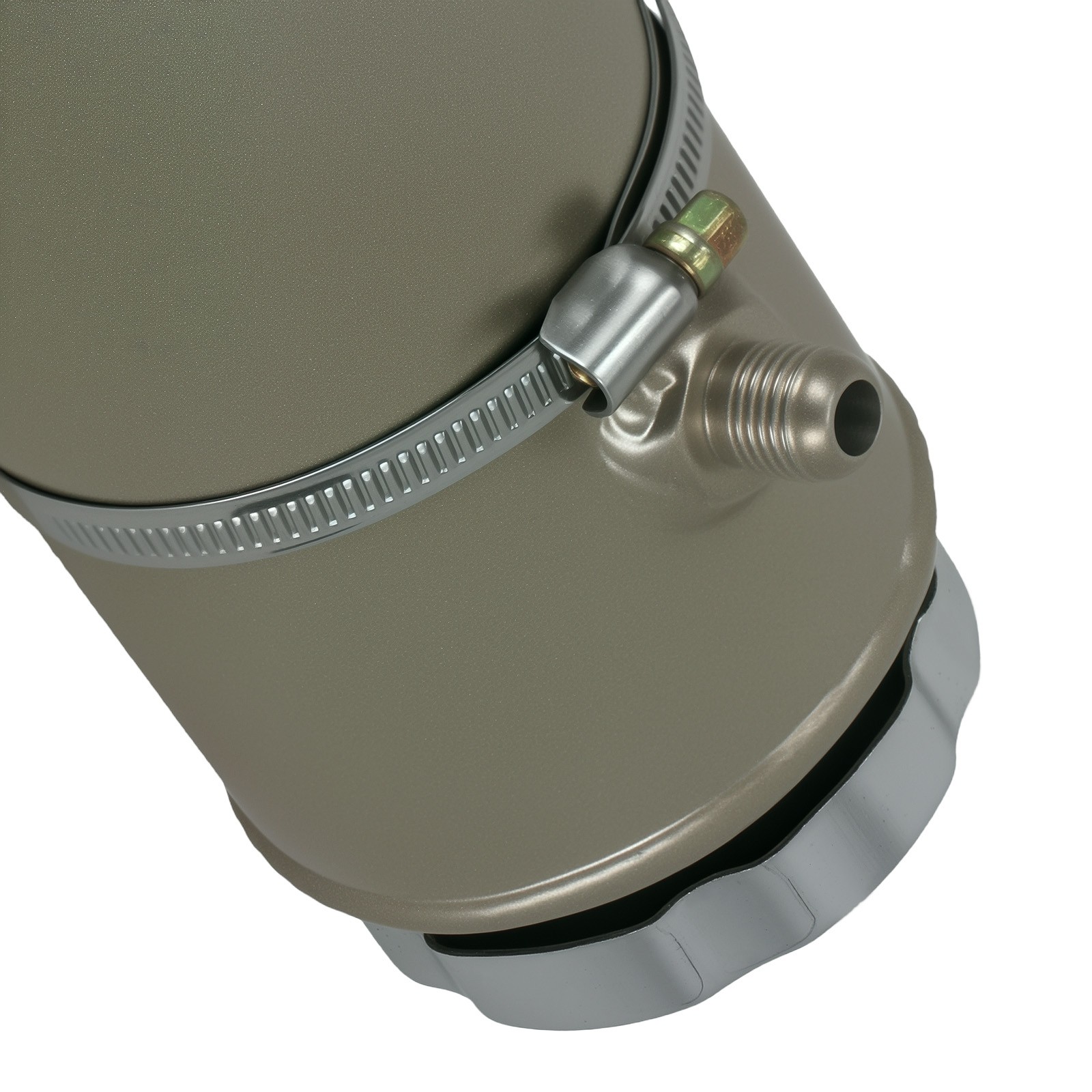 Racing Power Steering Reservoir Universal Performance Silver Aluminum Tank Kit