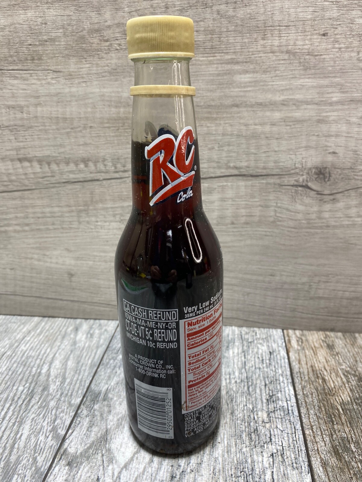 Vintage RC ROYAL CROWN COLA 12 oz. Soda Bottle full