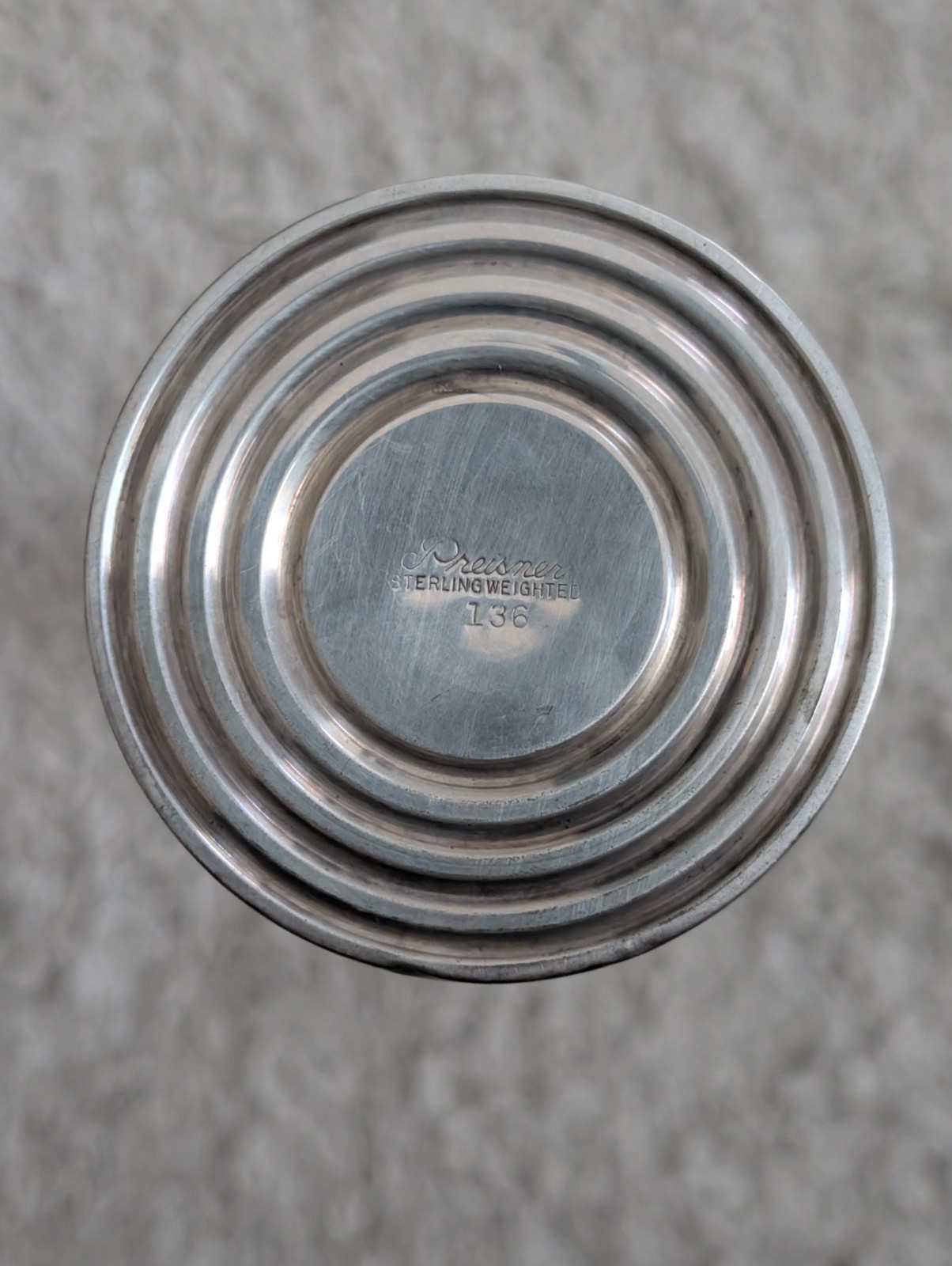 Vintage Preisner Sterling Silver Weighted Trumpet Bud Vase #136 – 7.5"