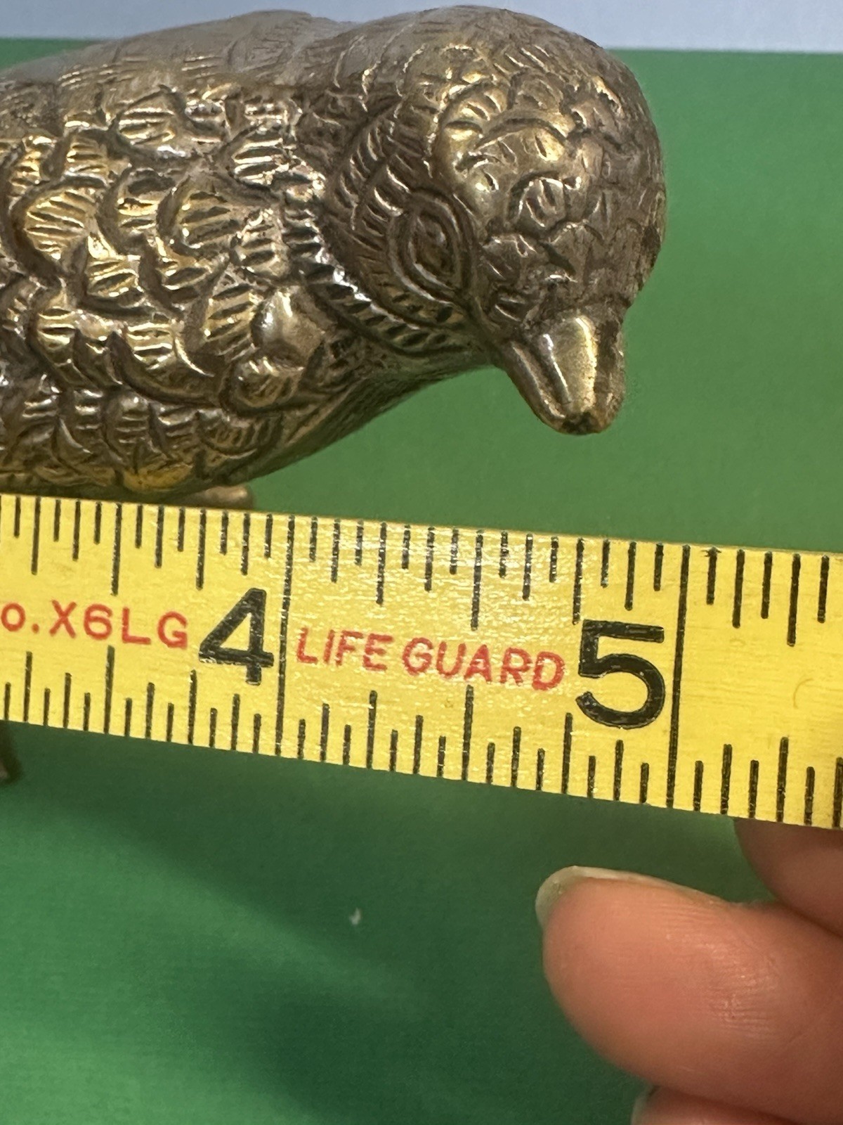 Vintage Solid Brass Bird Ronin? Figurine Peep