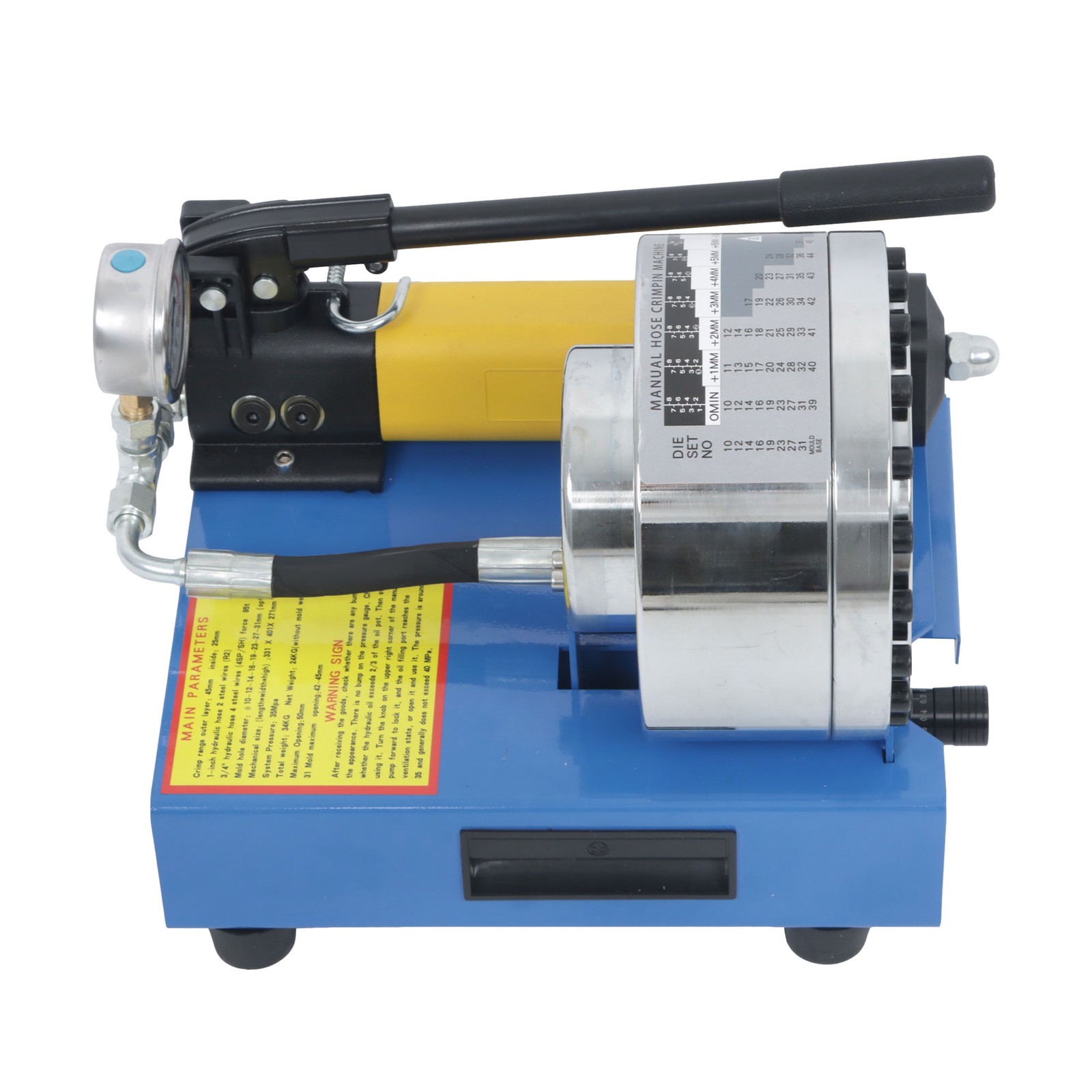 With 8 Dies Hose Crimper High Pressure Portable Hydraulic Hose Crimping Machine