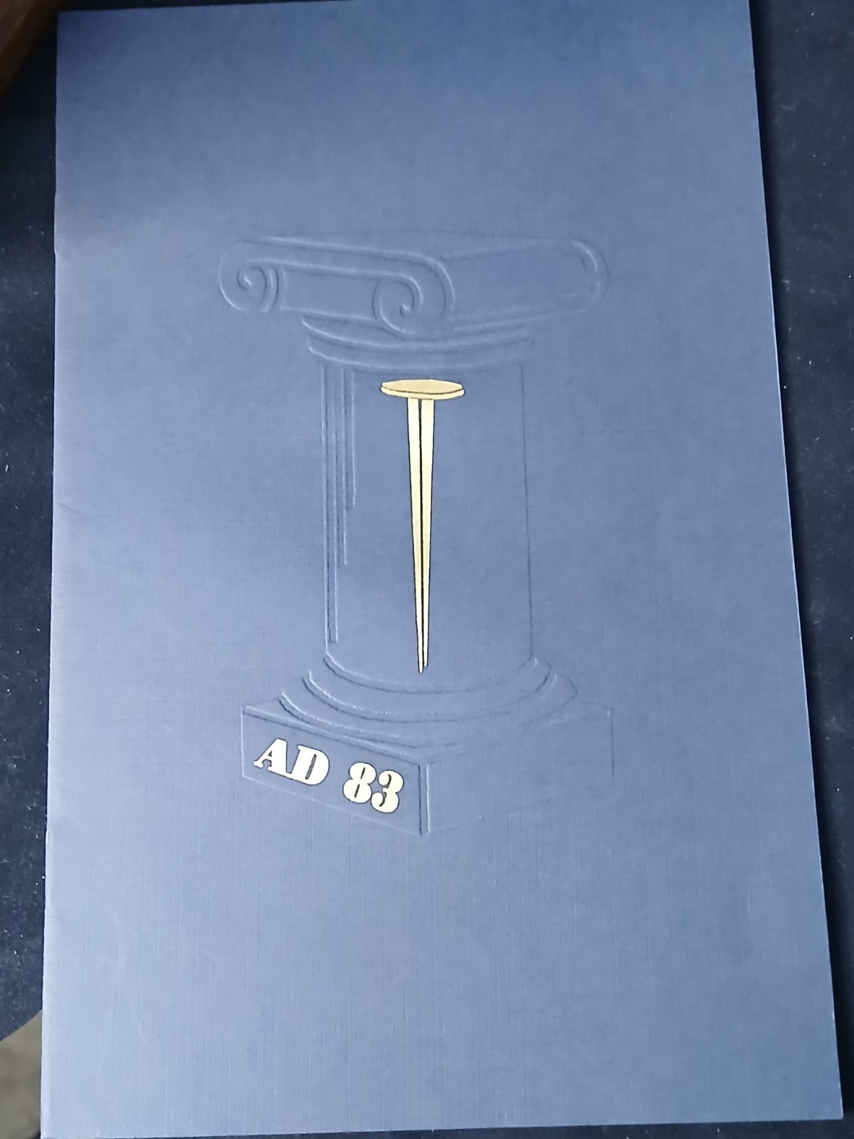 Ancient Roman Legion Iron Nail in Lucite & Display Box Scotland - 7x10 - LK