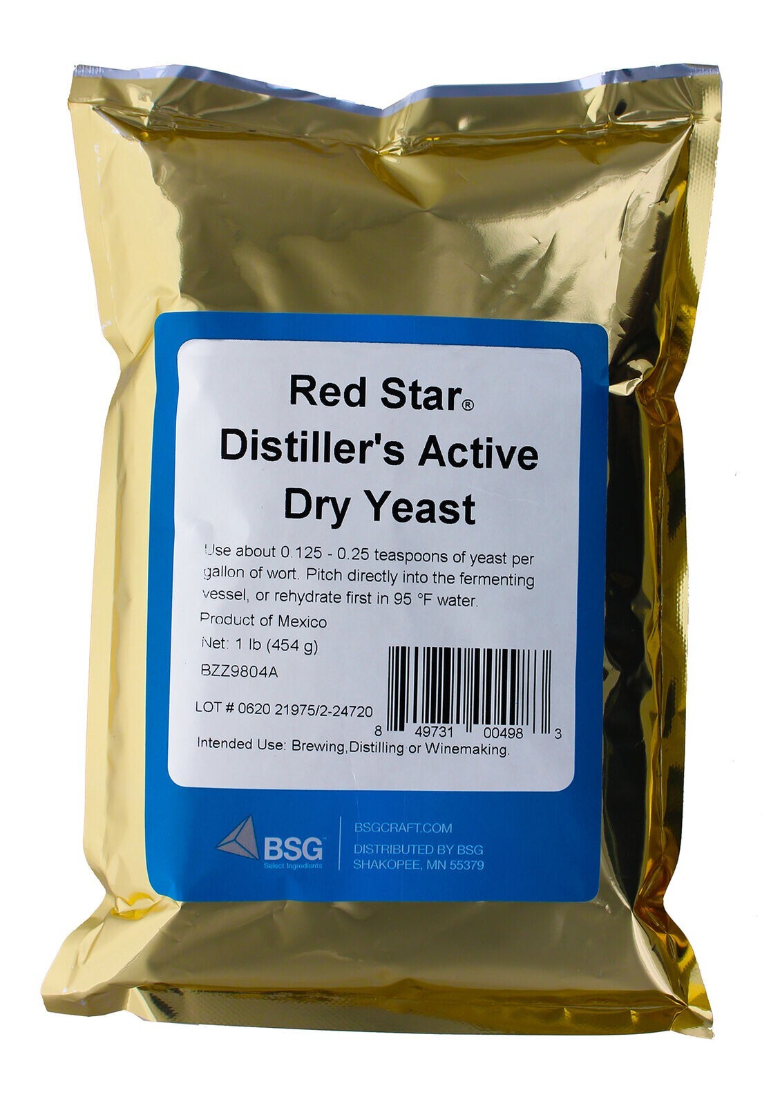MOONSHINERS YEAST 1 POUND FOIL PACK DADY FOR HIGH PROOF WHISKEY STILL MOONSHINE