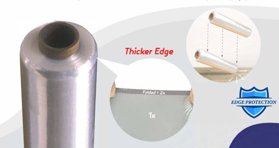 18" x 1500FT Pre-Stretched Pallet Wrap Film Hand Wrap 33 Gauge - 8 Rolls