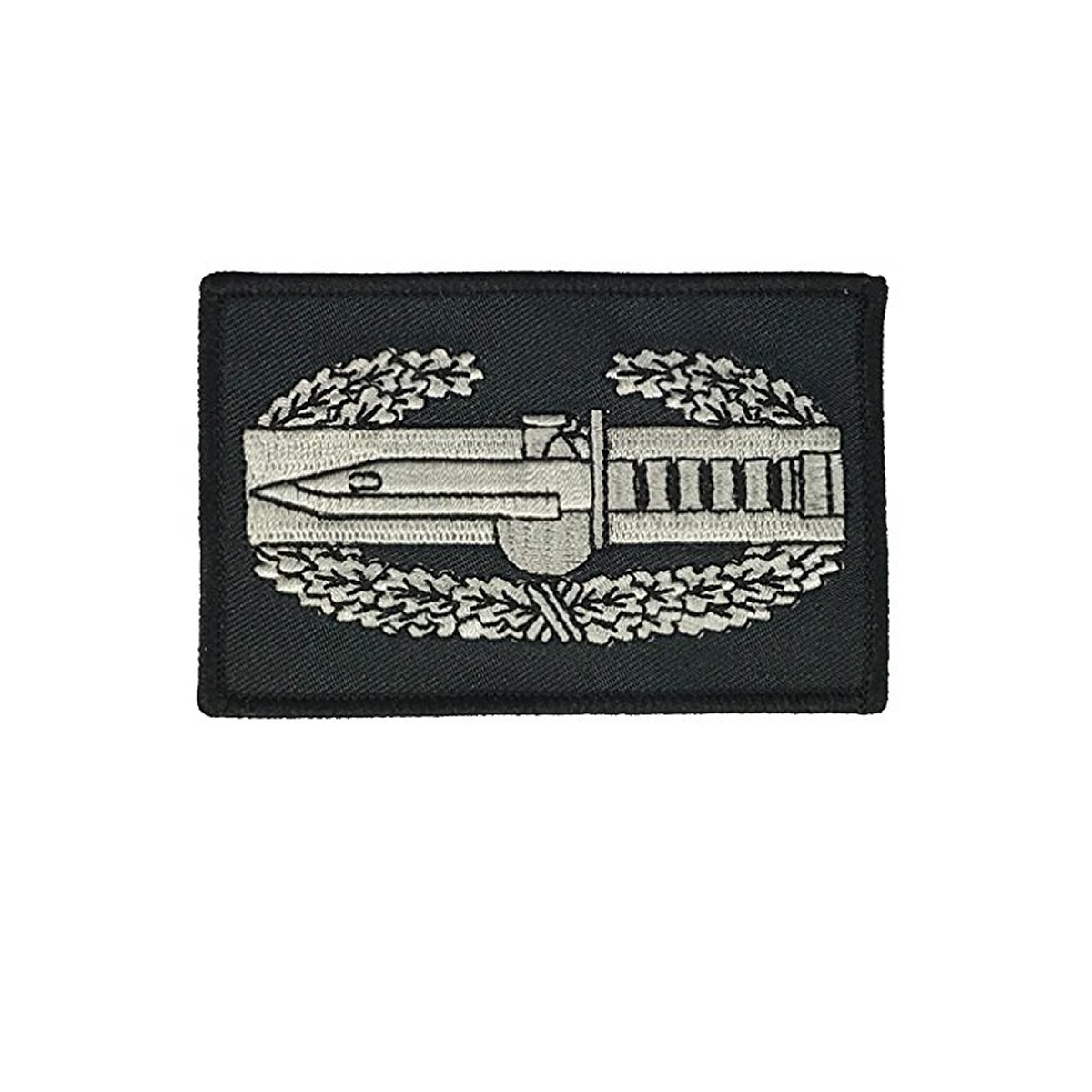 US ARMY COMBAT ACTION BADGE PATCH - SILVER AND BLACK - Veteran Owned Business.