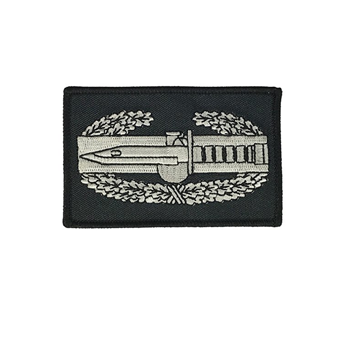 US ARMY COMBAT ACTION BADGE PATCH - SILVER AND BLACK - Veteran Owned Business.