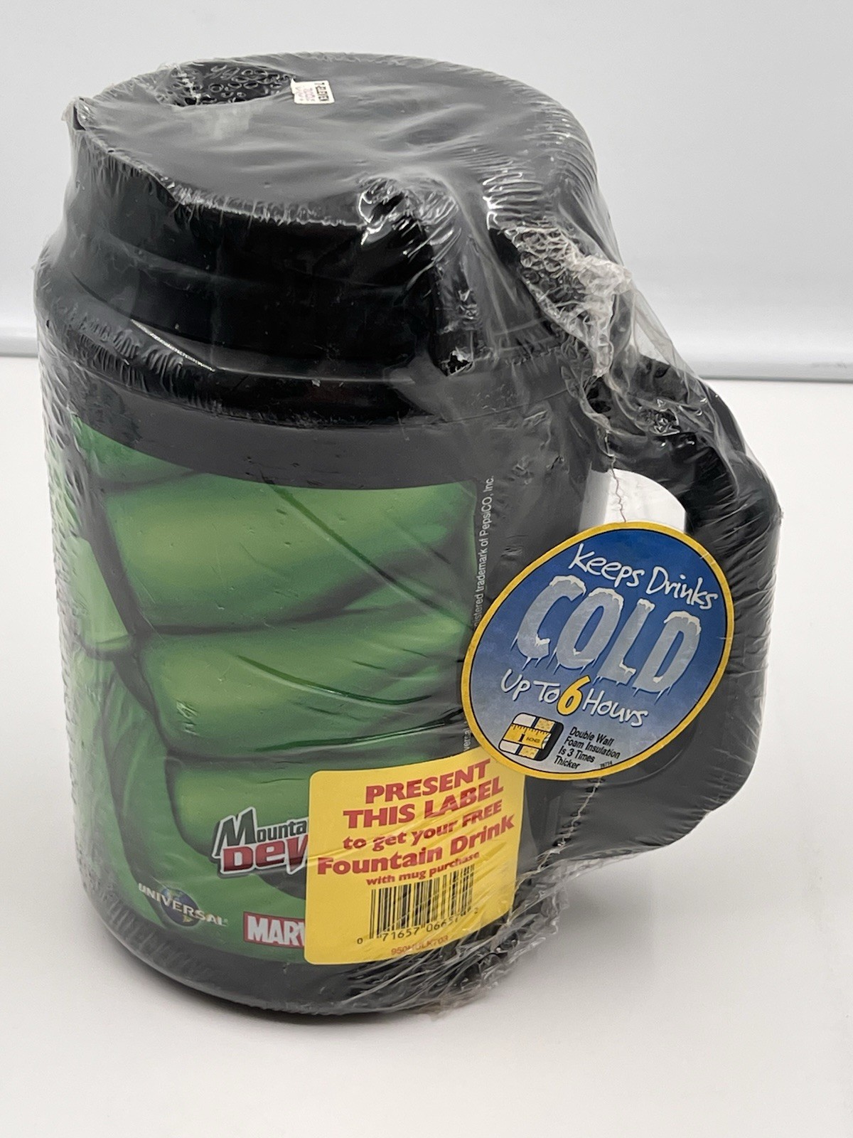 Vintage New Incredible Hulk 7/11 2003 Big Gulp 52oz Marvel Mug Insulated SEALED