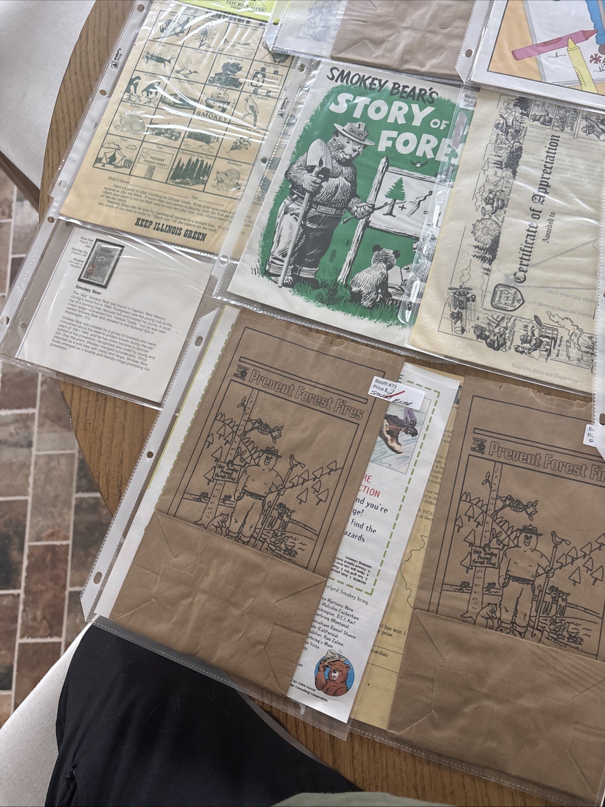 Vintage Lot Of Smokey The Bear Memorabilia Booklets Paper Ephemera Stickers