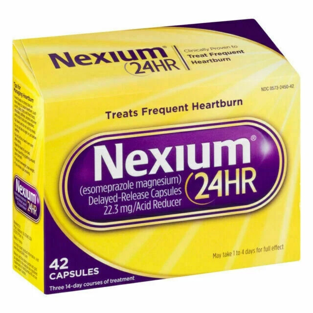Nexium DFD-1014 24HR Acid Reducer Capsules for Heartburn Relief - 42 Ct