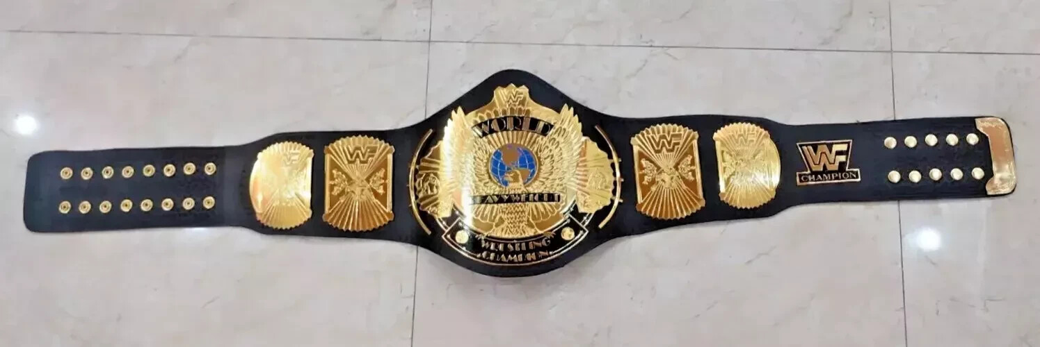 Winged Eagle Championship Wrestling Replica Title Belt Brass 2mm Adult size