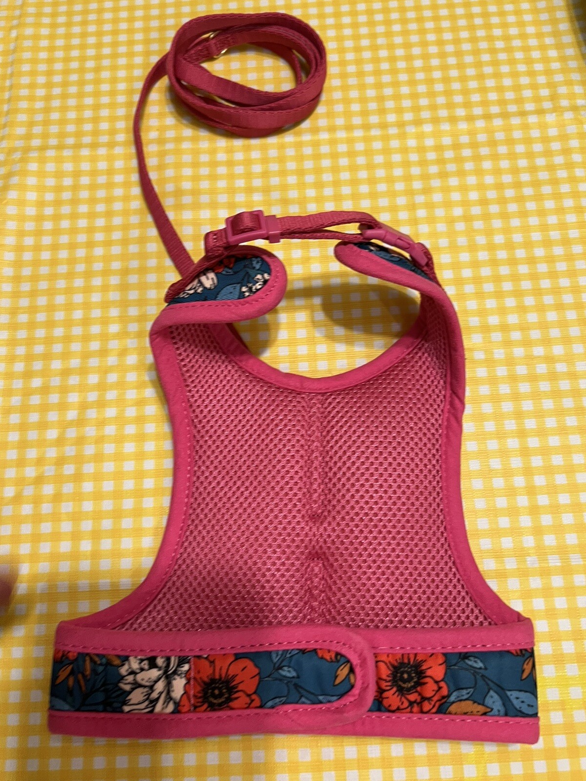 YOULY Feline Cat The Happy-Go-Lucky Pink Butterfly-Print Cat Harness & Leash Set