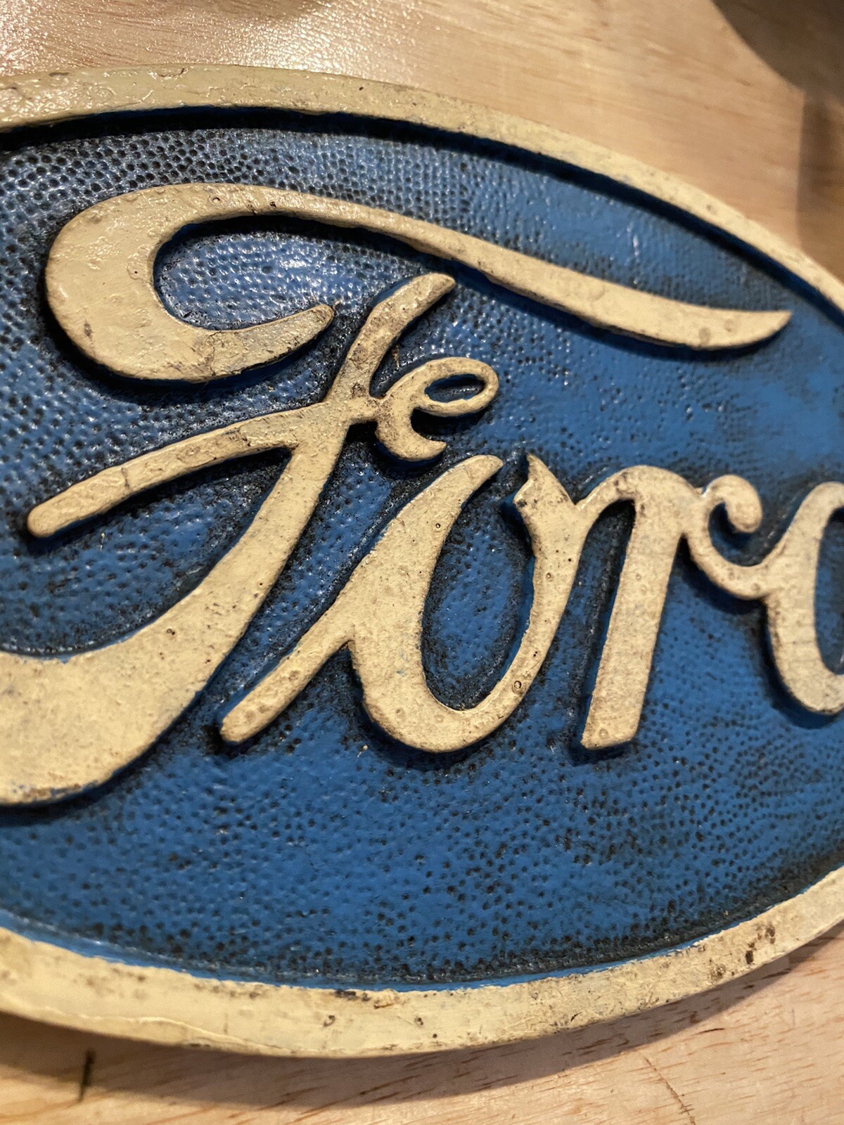 Henry Ford Motor Plaque Sign Patina Hotrod Mustang Auto Truck SOLID CAST IRON