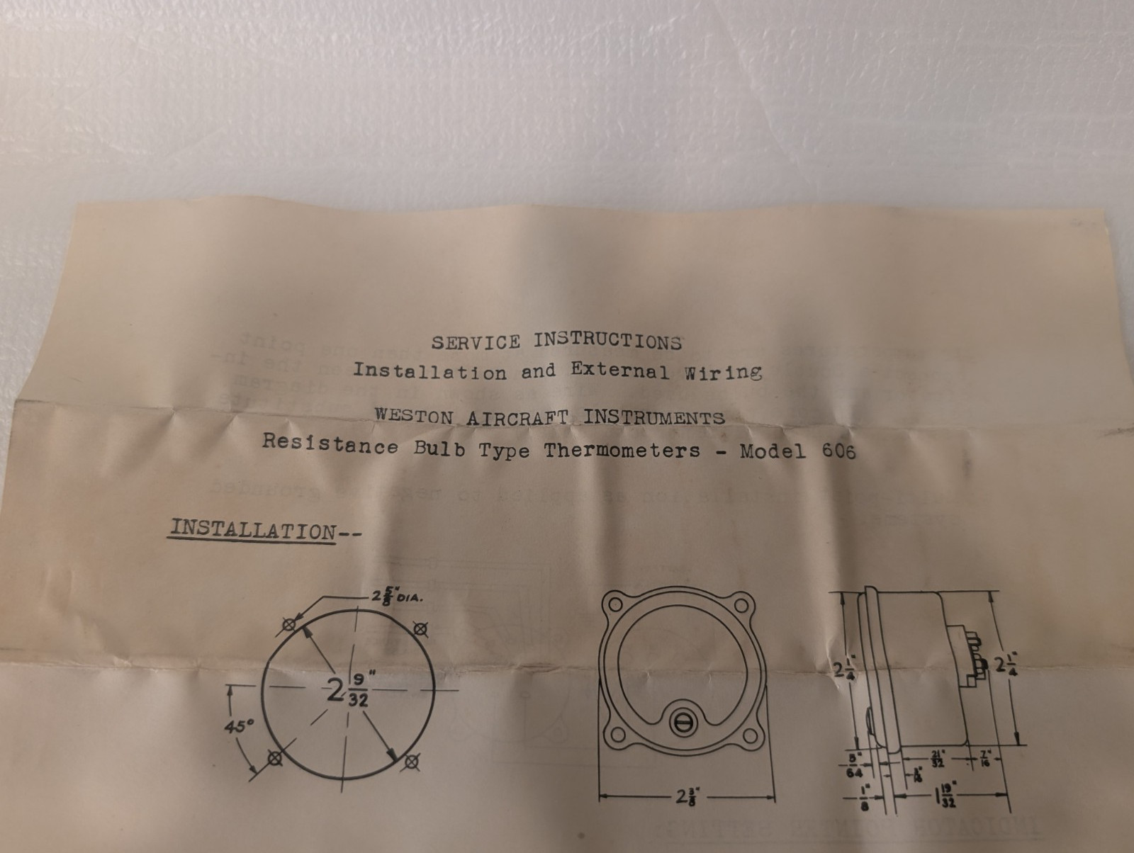 Weston Carb Temp Gauge Type 240-A , WWll RAF Aircraft Instrument NOS