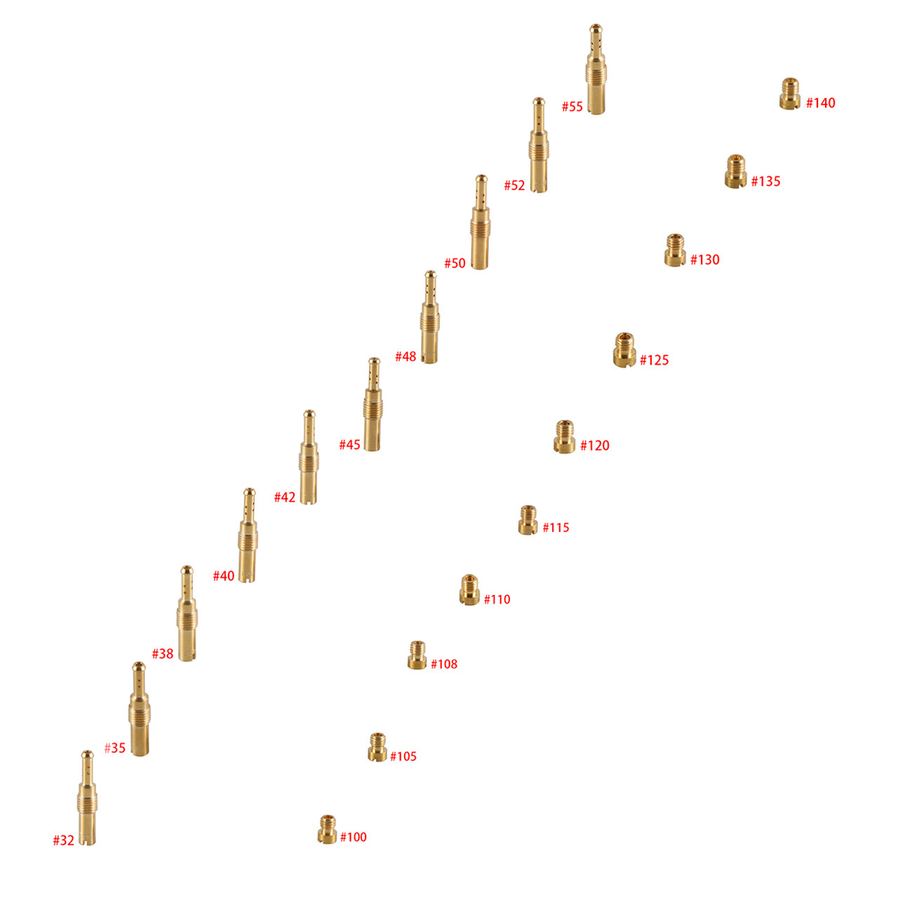 20*Carburetor Slow/Pilot Main Jets for PWK Keihin OKO CVK 32 42 55 100 140 US
