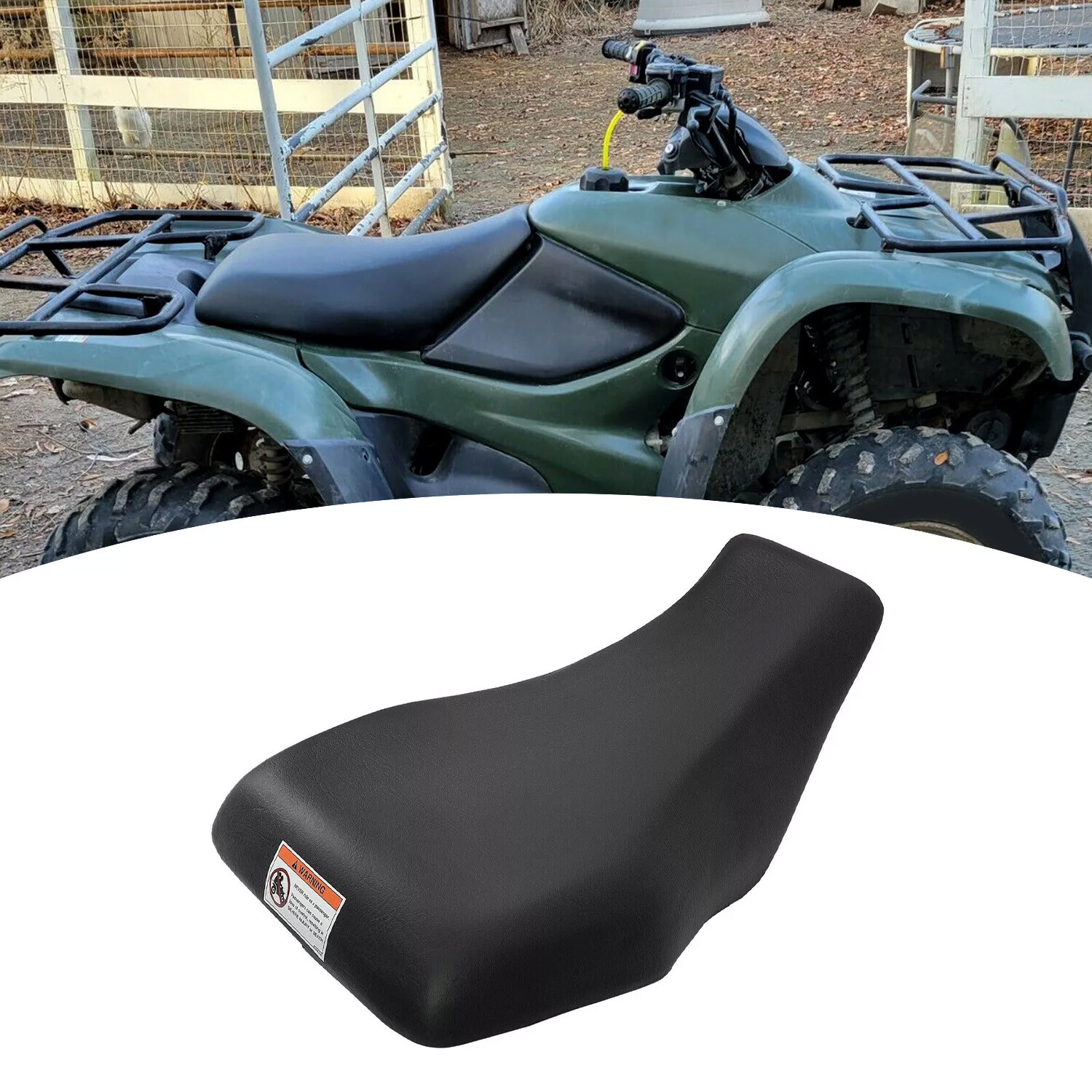 Complete Seat Fits Honda Rancher 420 TRX420FE TRX420FM 4x4 ES 2010 - 2014 Black