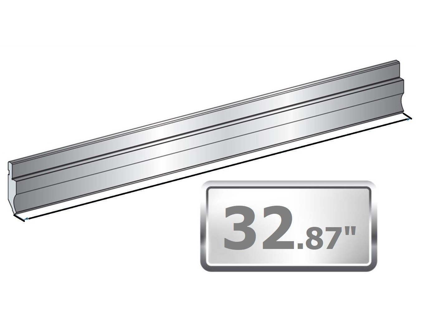 EuroStamp 32.87” European Type Press Brake Die Punch Working Height: 2.62"