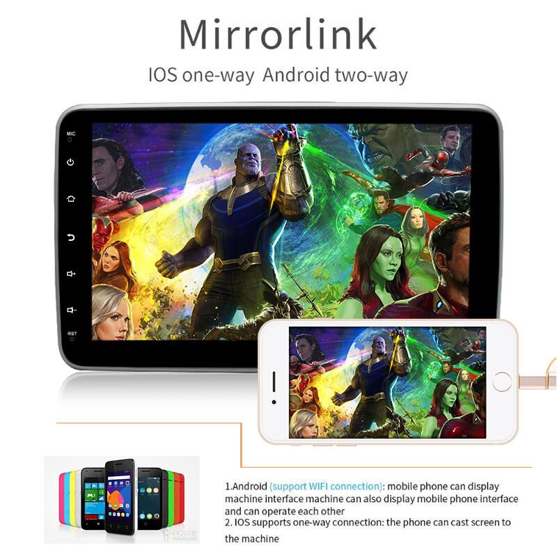 10 Inch Double 2 Din Car Stereo Radio Android GPS Wifi Touch Screen FM Player