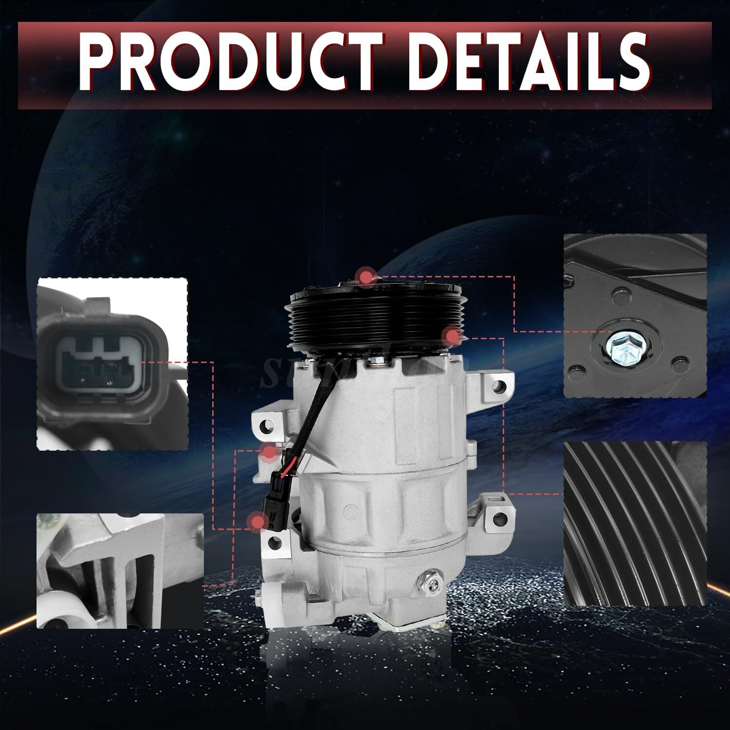 For 2013 2014 2015 2016 2017 2018 Nissan Altima 2.5L AC A/C Compressor W/ Clutch