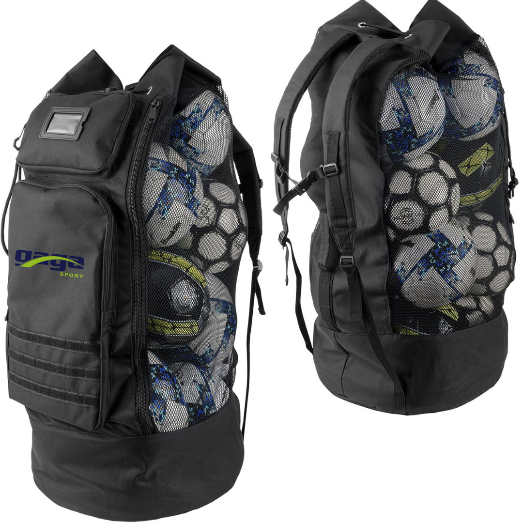 Gagasport Heavy Duty XL Soccer Mesh Ball Bag with Adjustable Backpack Straps