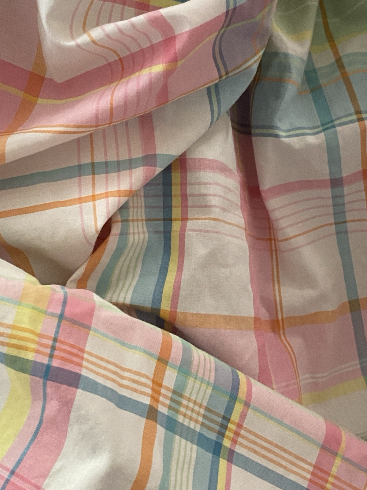 Pottery Barn Teen Plaid QUEEN Fitted Sheet TWIN XL Pink PB TEEN