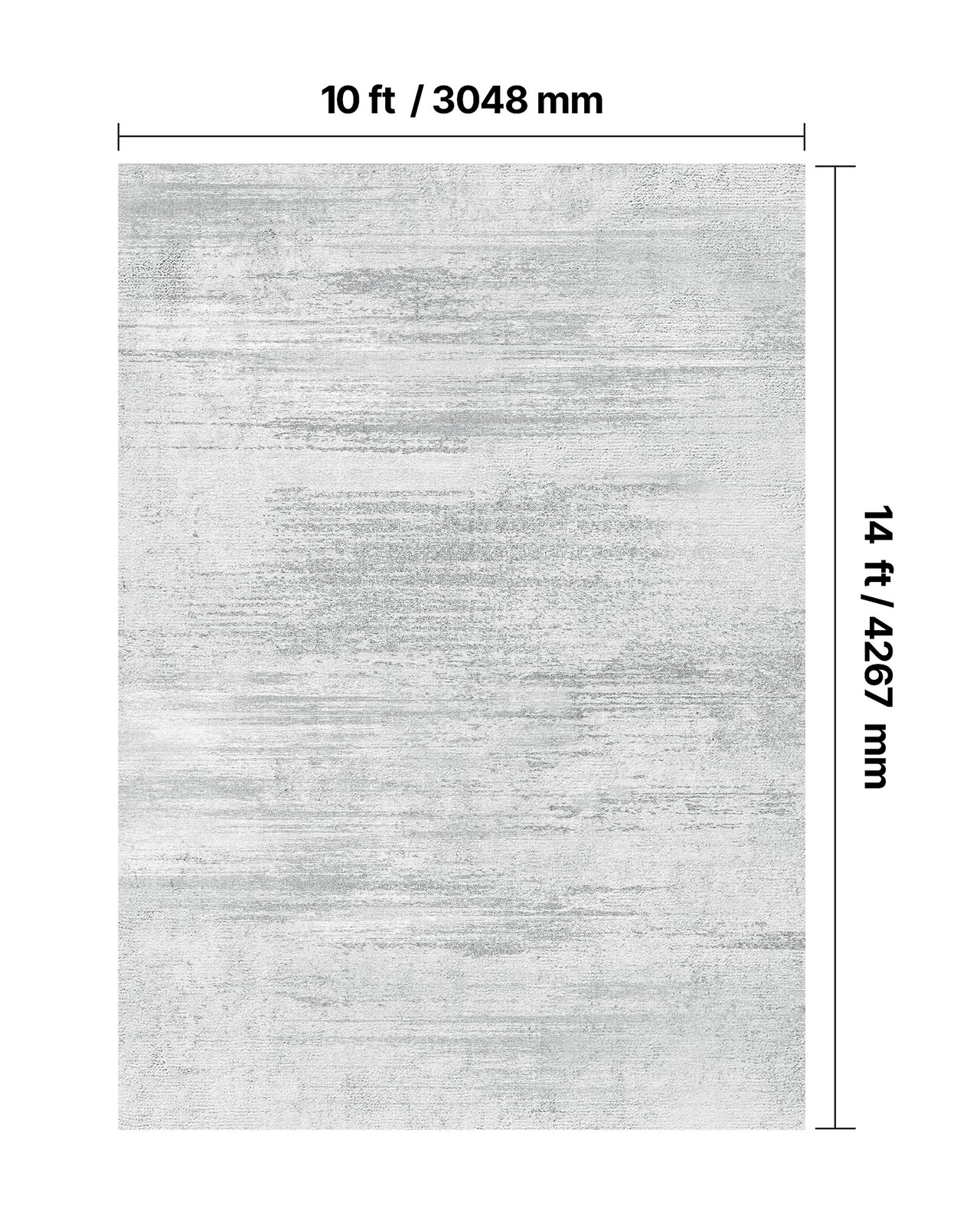 Large Area Rug 10 x 14 ft Anti-Skid Floor Mat Indoor Carpet Washable Modern Gray