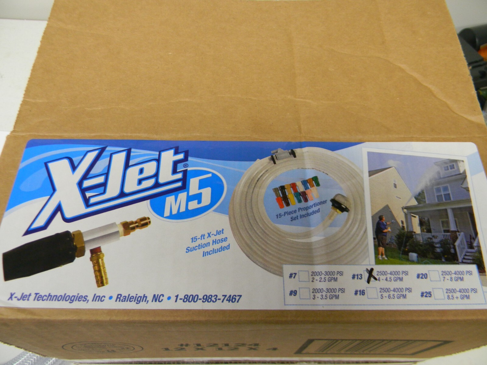 X-JET M5 Variable Long Range Nozzle #13 Kit 3000 - 4000 PSI 4-4.5 GPM XJet X Jet