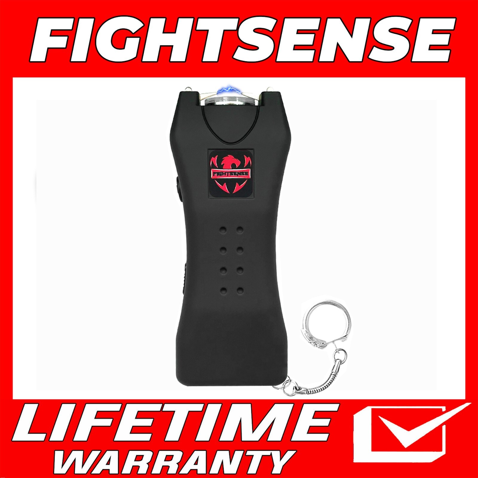 FIGHTSENSE Rechargeable Stun Gun 10 Mil Volts With Led Light Extremely Powerful