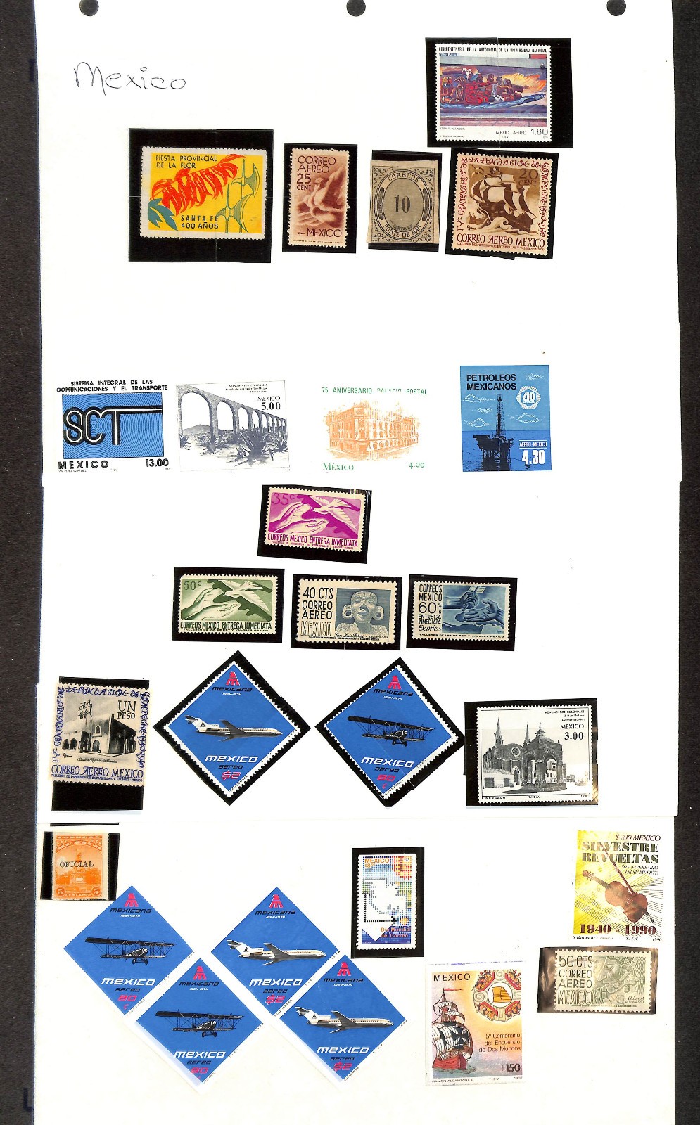 Mexico Stamp Collection on 24 Harris Pages, 1884-1985 (BI)