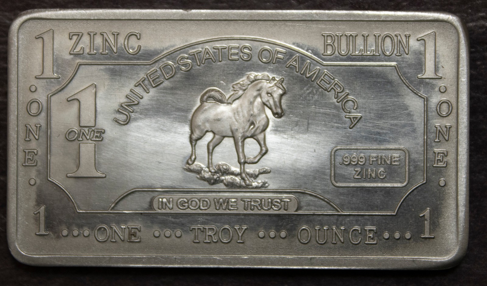 1 Troy Ounce Oz .999 Fine Zinc .....Ships From Ohio........Lot 2198