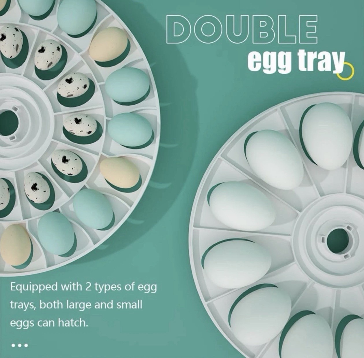 MeeF incubators for Hatching Eggs Automatic 30 Eggs Incubator with Tur