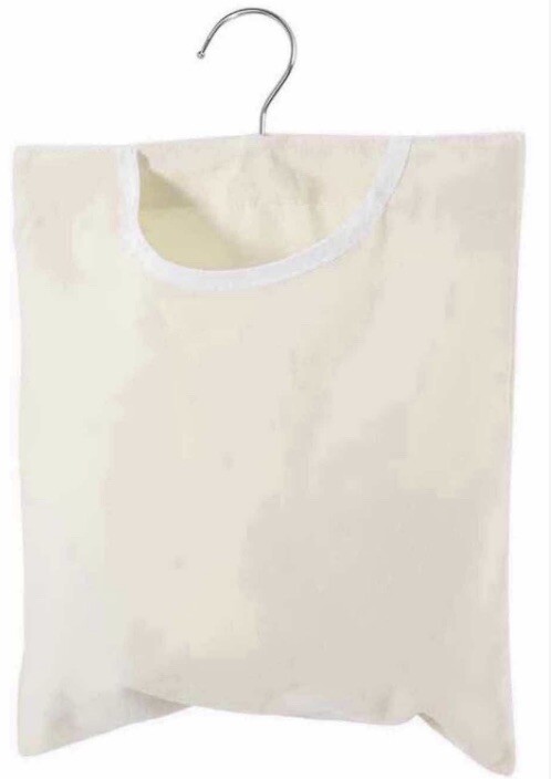 CANVAS CLOTHESPIN BAG W ROTATING HANGING HOOK 15”x11” HOLDS 100 CLOTHESPINS