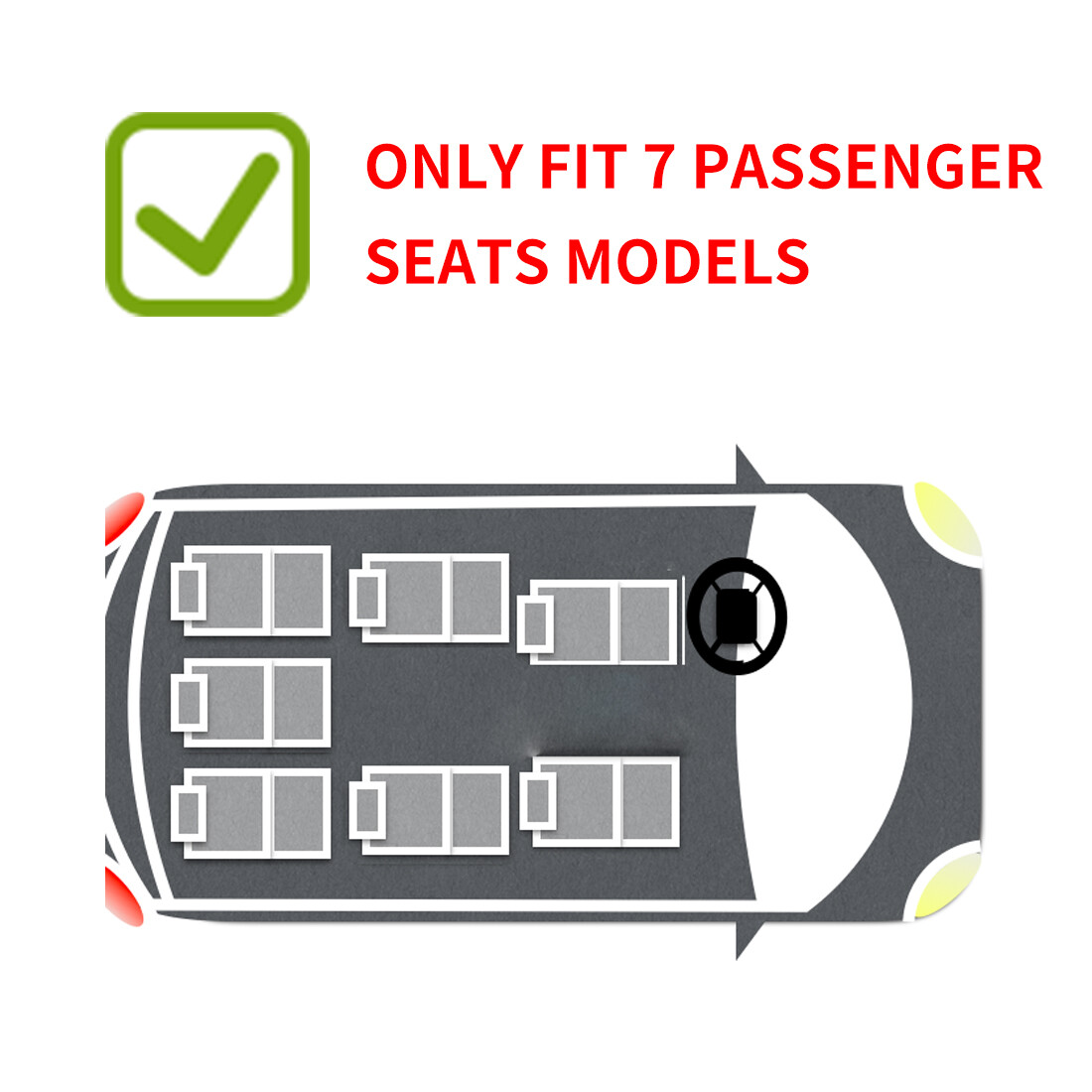 For 2008-2020 Dodge Grand Caravan Floor Mats Black Rubber All Weather Protection