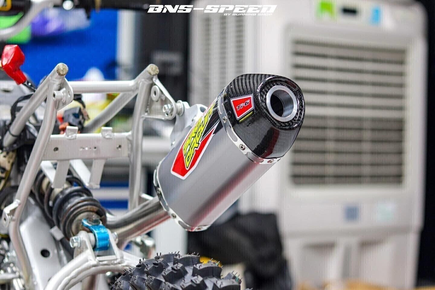 EXHAUST MUFFLER RACING CARBON PIPE FULL SYSTEM FIT FOR KAWASAKI KLX110 KLX110L