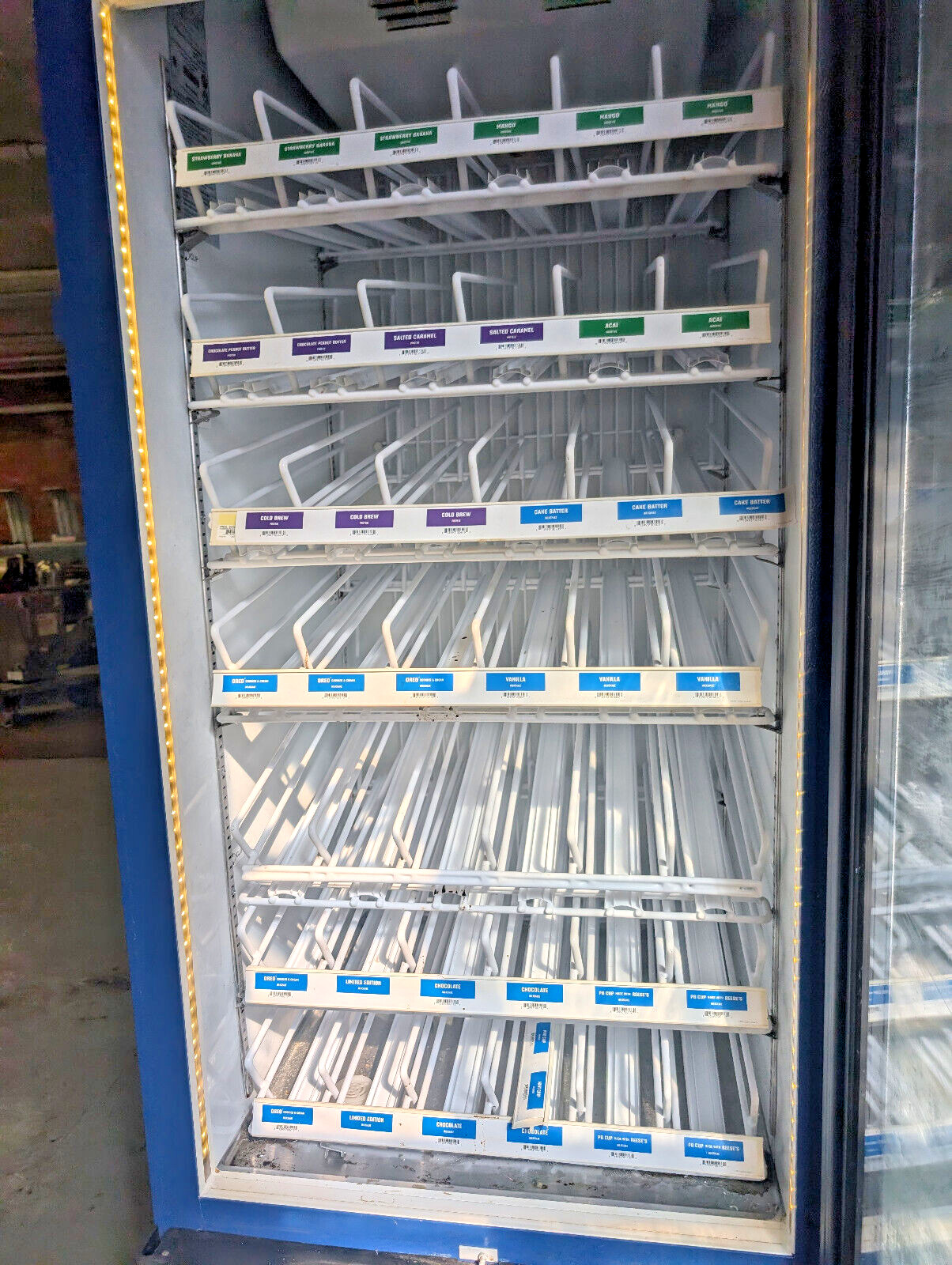 Minus Forty Glass Door Freezer, Merchandiser, Adjustable Shelves, F'REAL