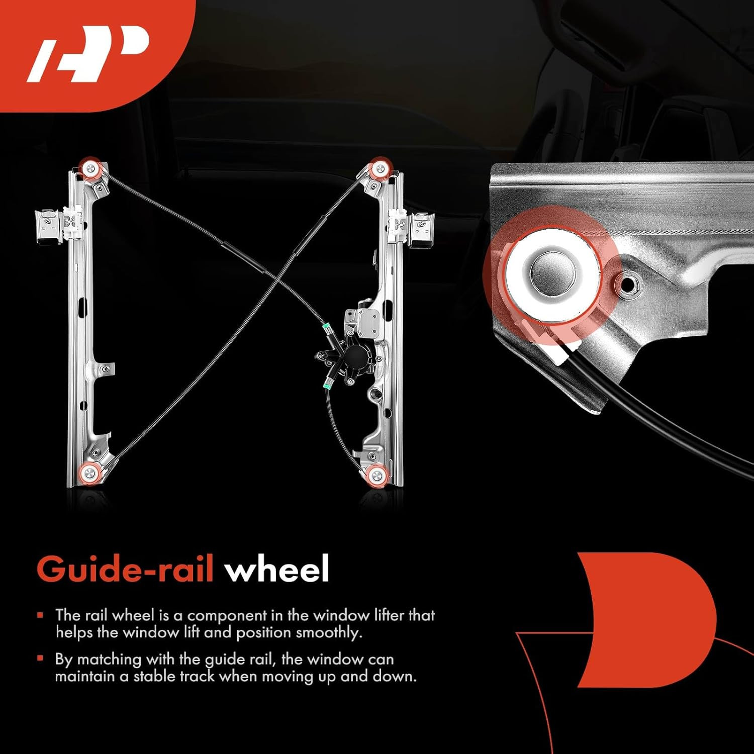 2000-2006 Chevrolet/GMC Models Front Driver Side Power Window Regulator W/Motor