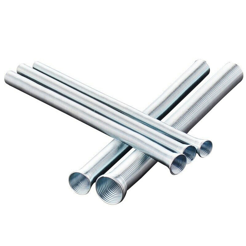 5pcs 21cm Spring Bending Tube Pipe Bender 1/4" 5/16" 3/8" 1/2" 5/8" Silver Set