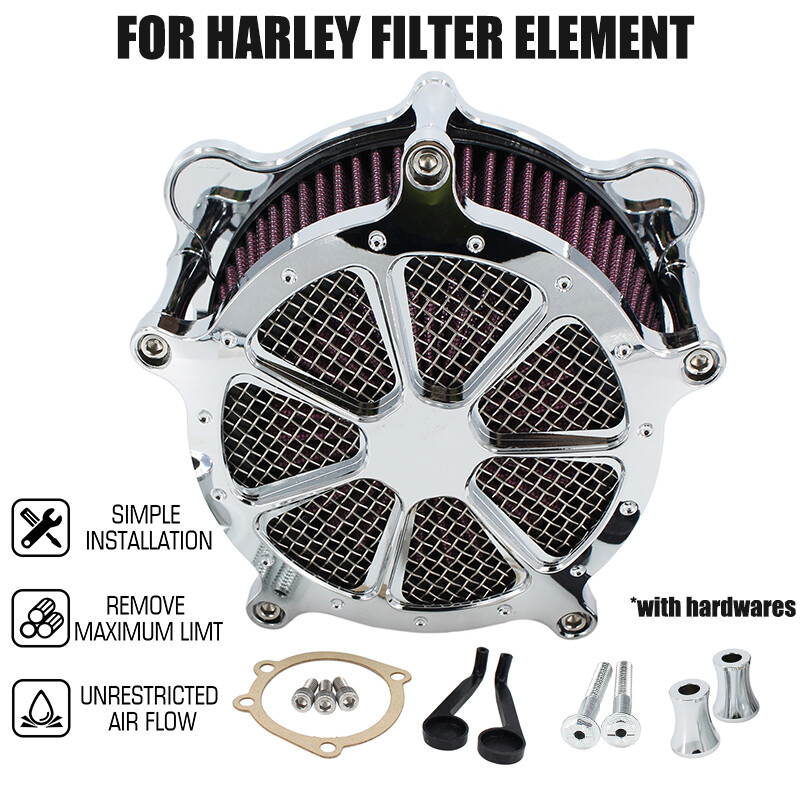 For Harley Dyna Softail Touring Road King Street Glide Air Cleaner Intake Filter